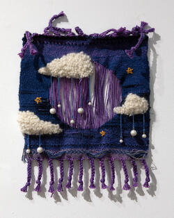 woven vignette of the night sky