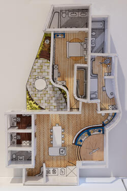 mock-up of a living space