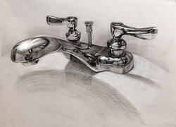 drawing of a sink