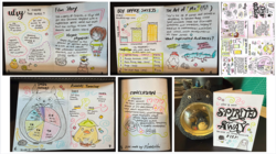 image collage of zine booklet