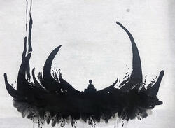 black and white ink drawing