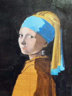 painted copy of Girl with a Pearl Earring