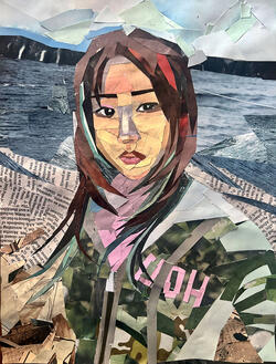 collaged portrait