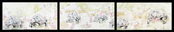 series of three drawings of turtles