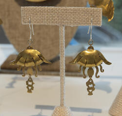 metal jellyfish earrings